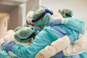 Doctors in scrubs