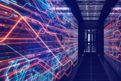 Abstract image of a data center communication using optical semiconductors. - BMJ Group - BMJ Group Abstract image of a data center communication using optical semiconductors.
