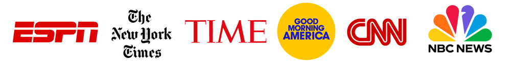 ESPN, New York Times, TIME, Good Morning America, CNN, NBC News